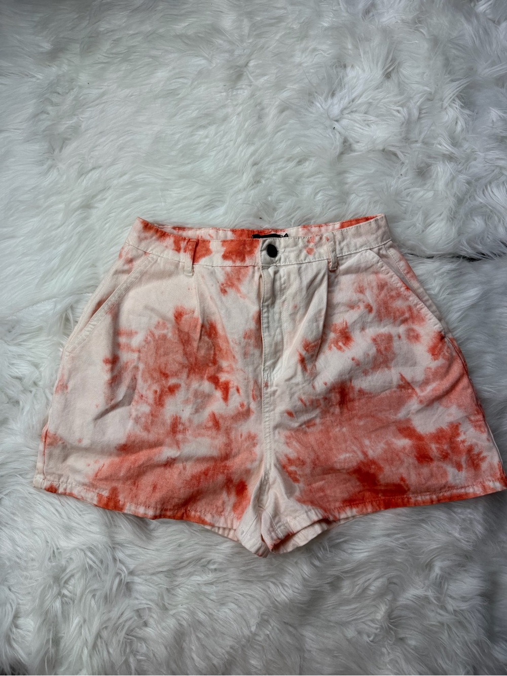 PLT Tie Dye Denim Shorts